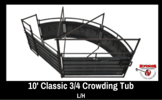 10' Classic 3/4 Crowding Tub Lefthand