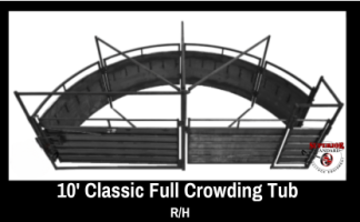 10' Classic Full Crowding Tub Righthand