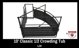 10' Classic Half Crowding Tub Lefthand