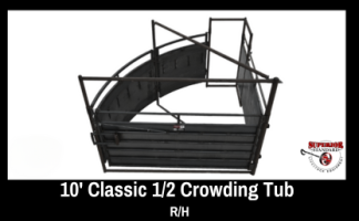 10' Classic Half Crowding Tub Righthand