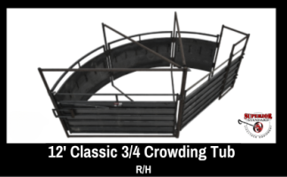 12' Classic 3/4 Crowding Tub Righthand